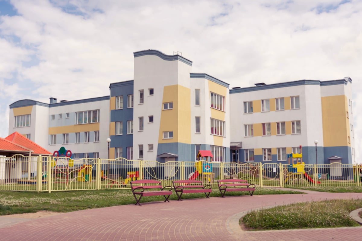 The building of a kindergarten