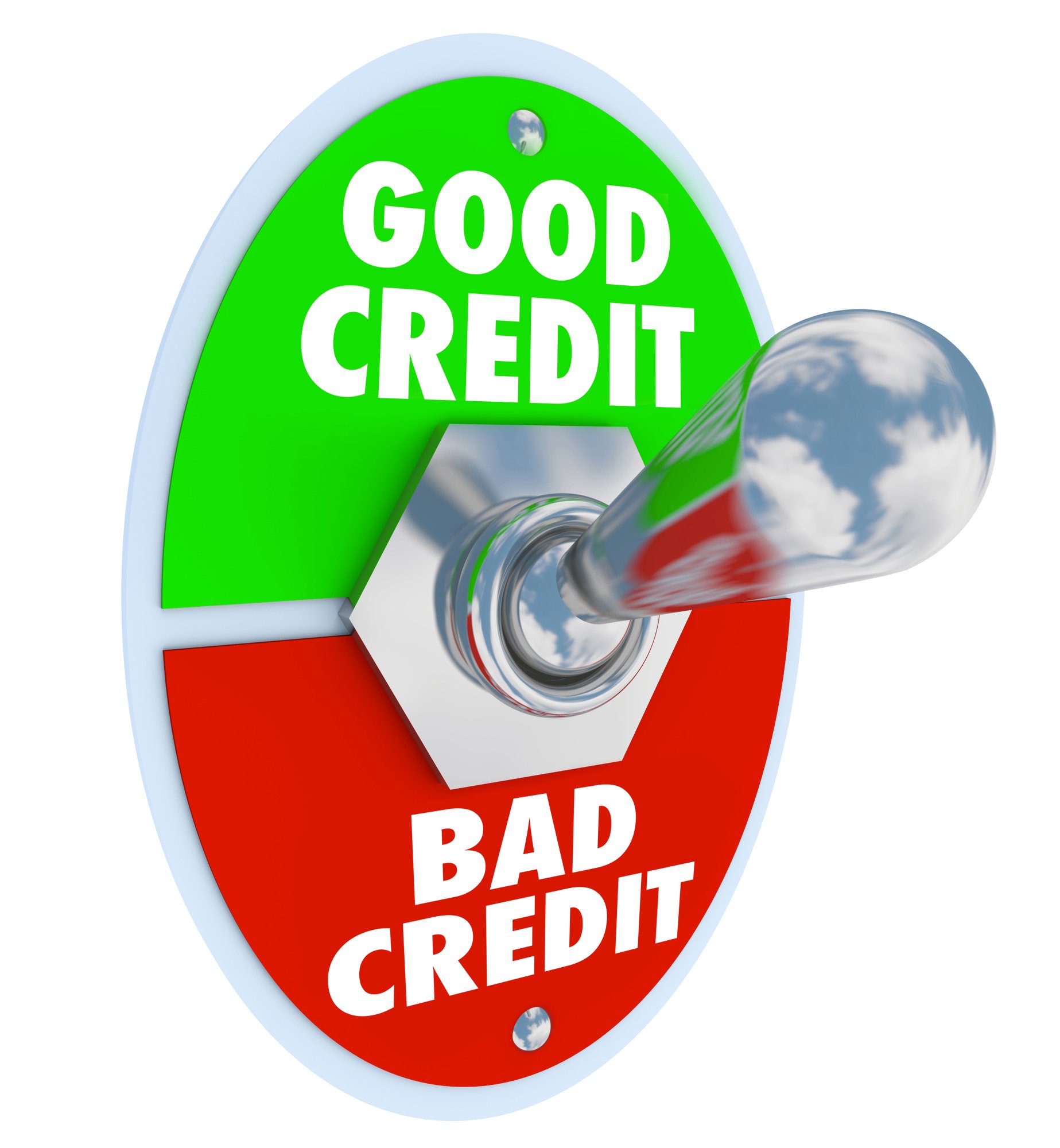 Good Vs Bad Credit Toggle Switch Great Score Rating