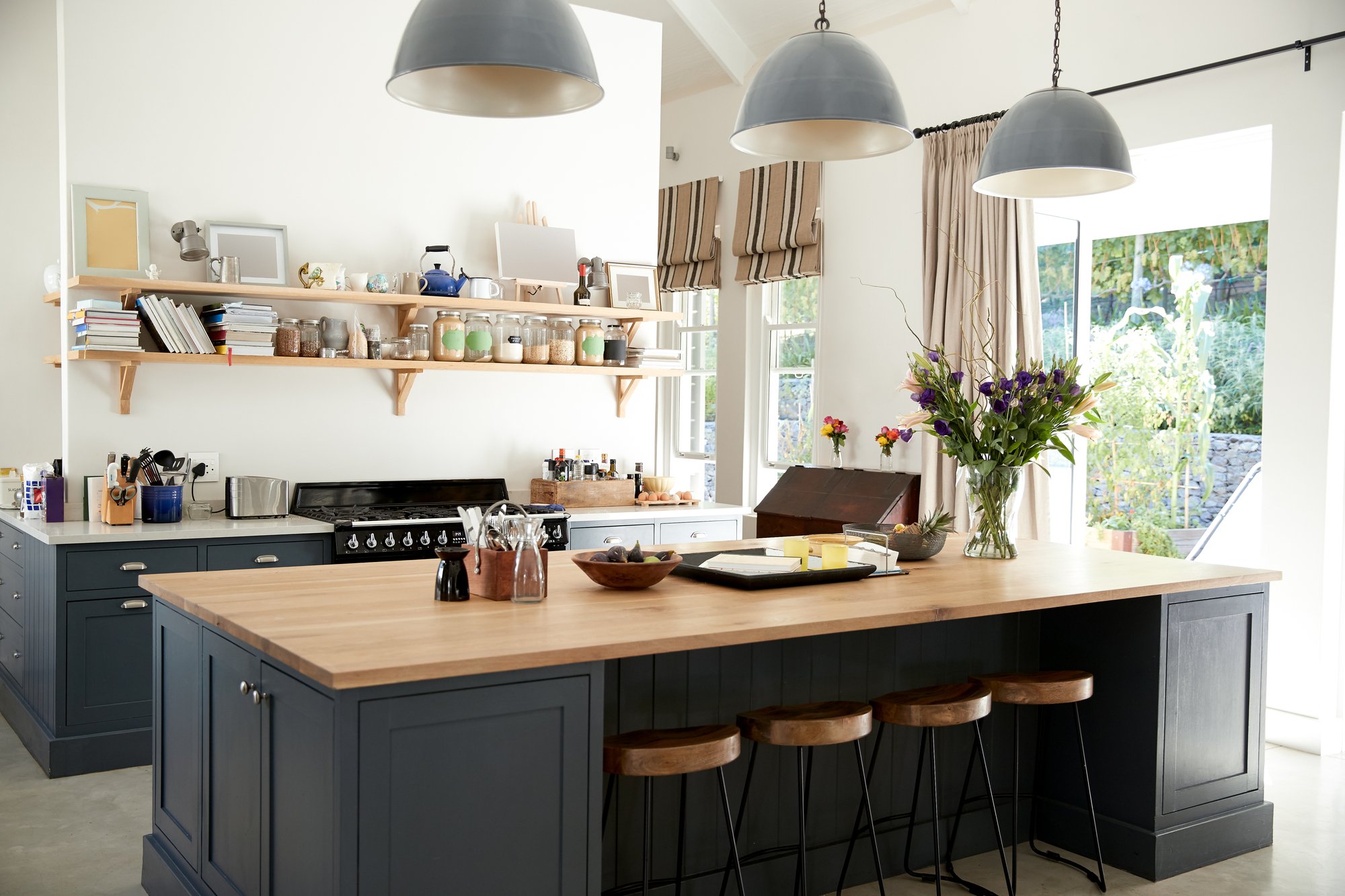 Large family kitchen in period conversion house